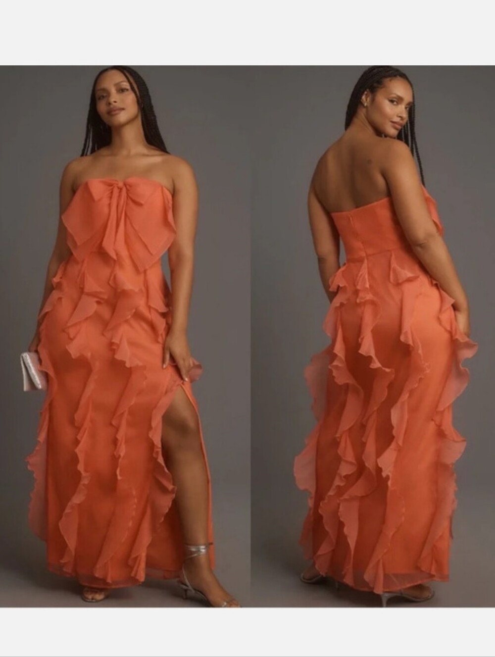 Anthropologie Hutch Strapless Tiered Tulle Maxi Dress
